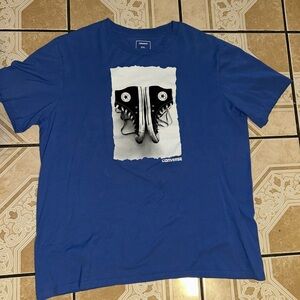 Converse Classic Blue Tee with Sneaker Graphic